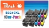 Peach 10er-Pack Tintenpatronen, XL-Füllung, kompatibel zu  Brother LC-3219XL