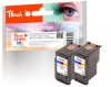 320087 - Peach Doppelpack Druckköpfe color kompatibel zu CL-546XL*2, 8288B001*2 Canon